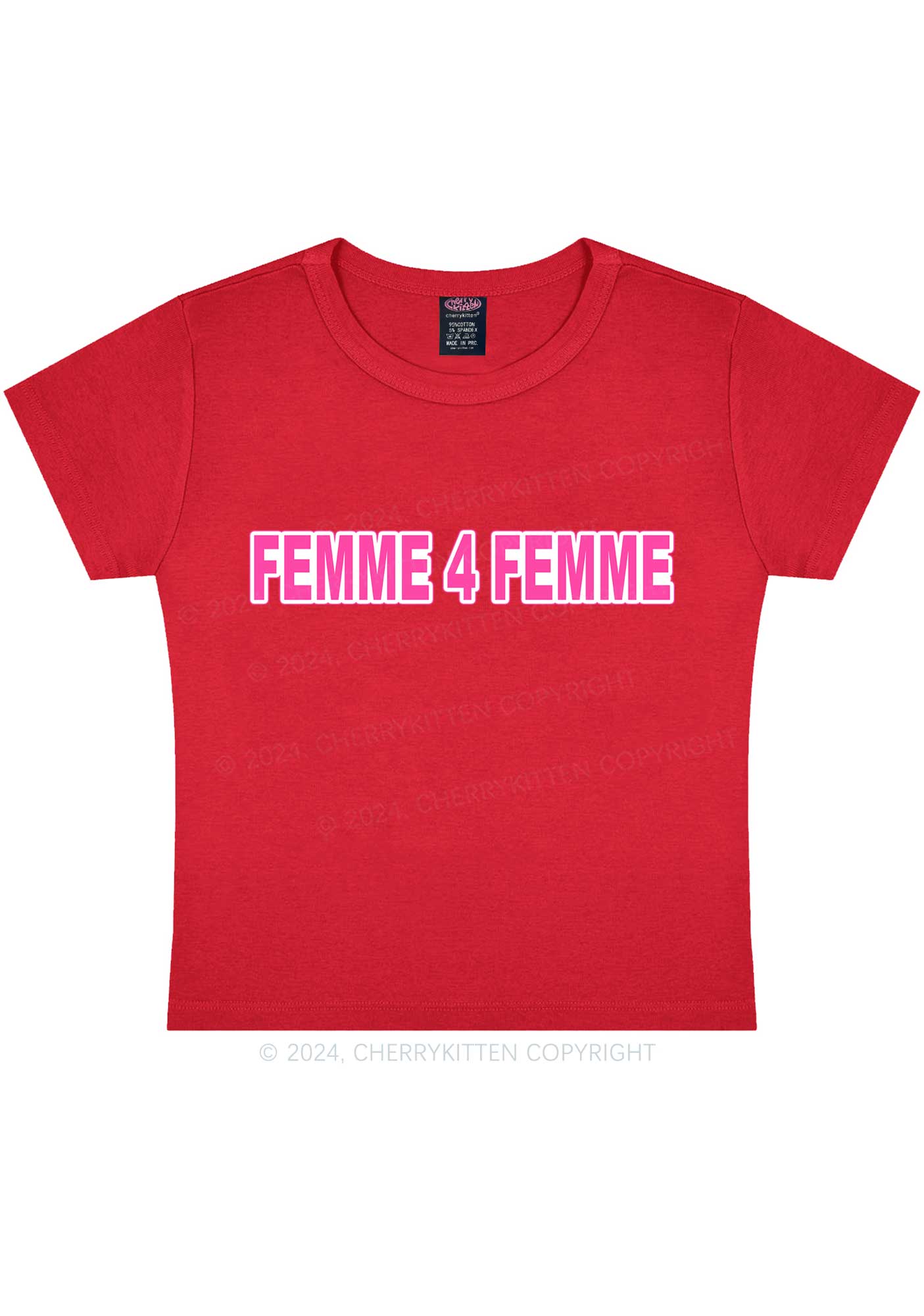 Femme For Femme Y2K Baby Tee Cherrykitten