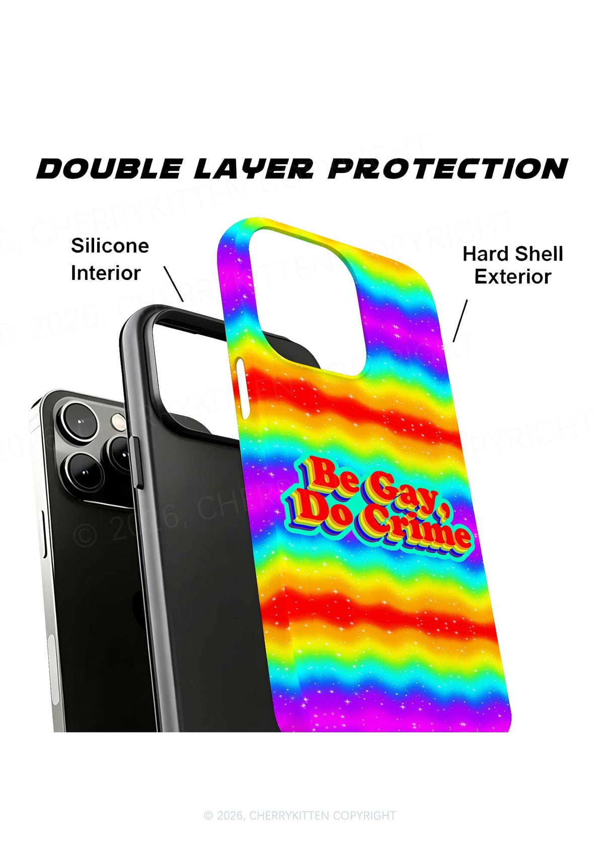 Be Gay Do Crime Pride Y2K Phone Case Cherrykitten