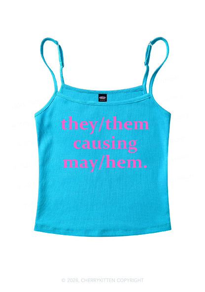 They Causing May Pride Y2K Spaghetti Strap Cami Cherrykitten