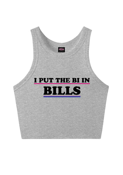 I Put The Bi In Bills Pride Y2K Crop Tank Top Cherrykitten