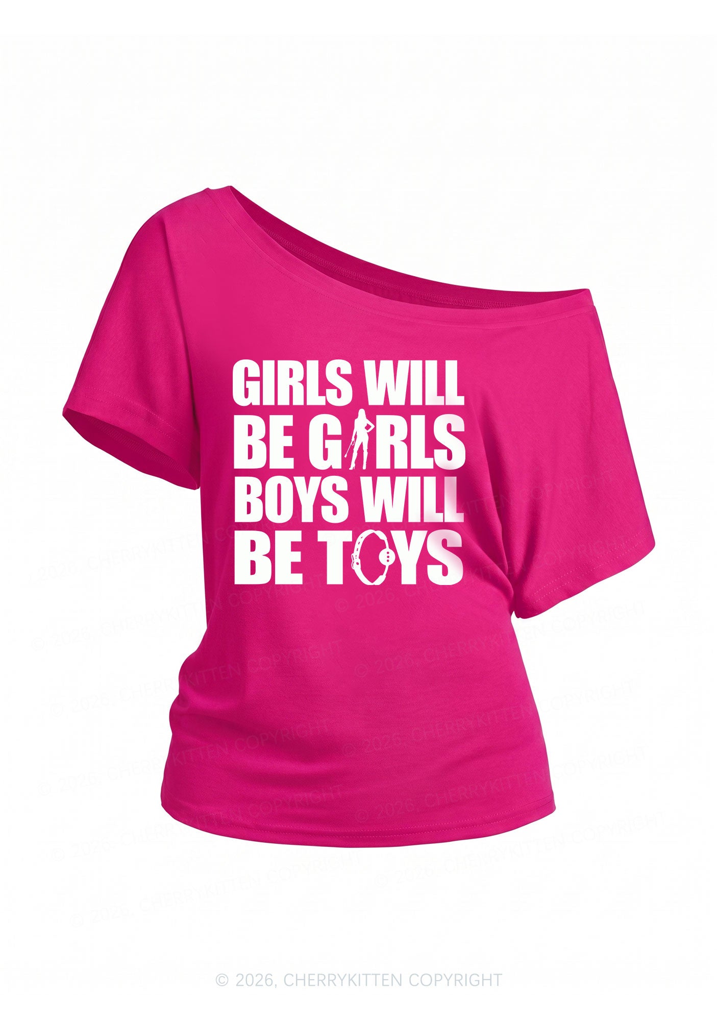 Girls Toys Y2K Off Shoulder Tee Cherrykitten