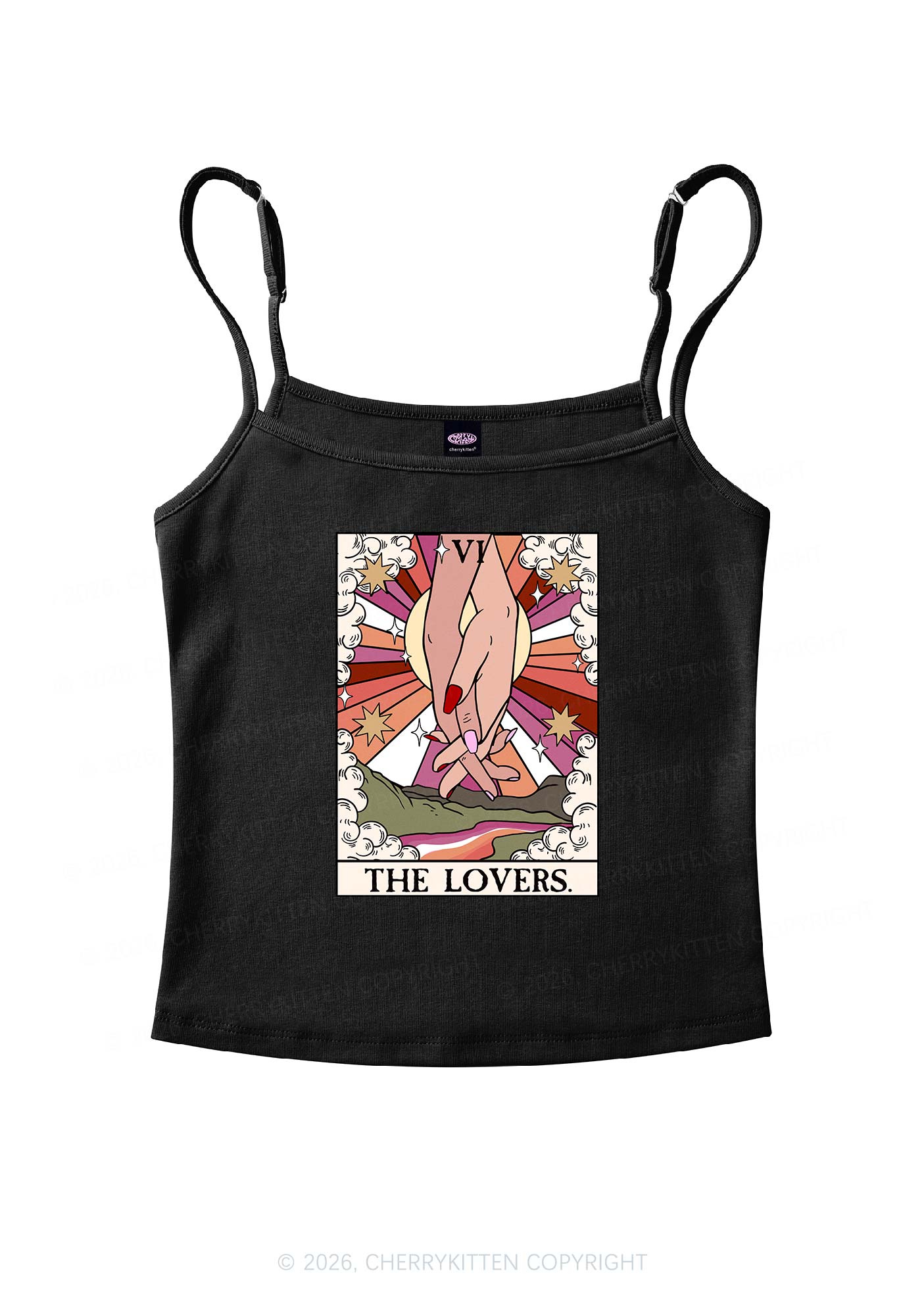 The Lesbian Lovers Pride Y2K Spaghetti Strap Cami Cherrykitten