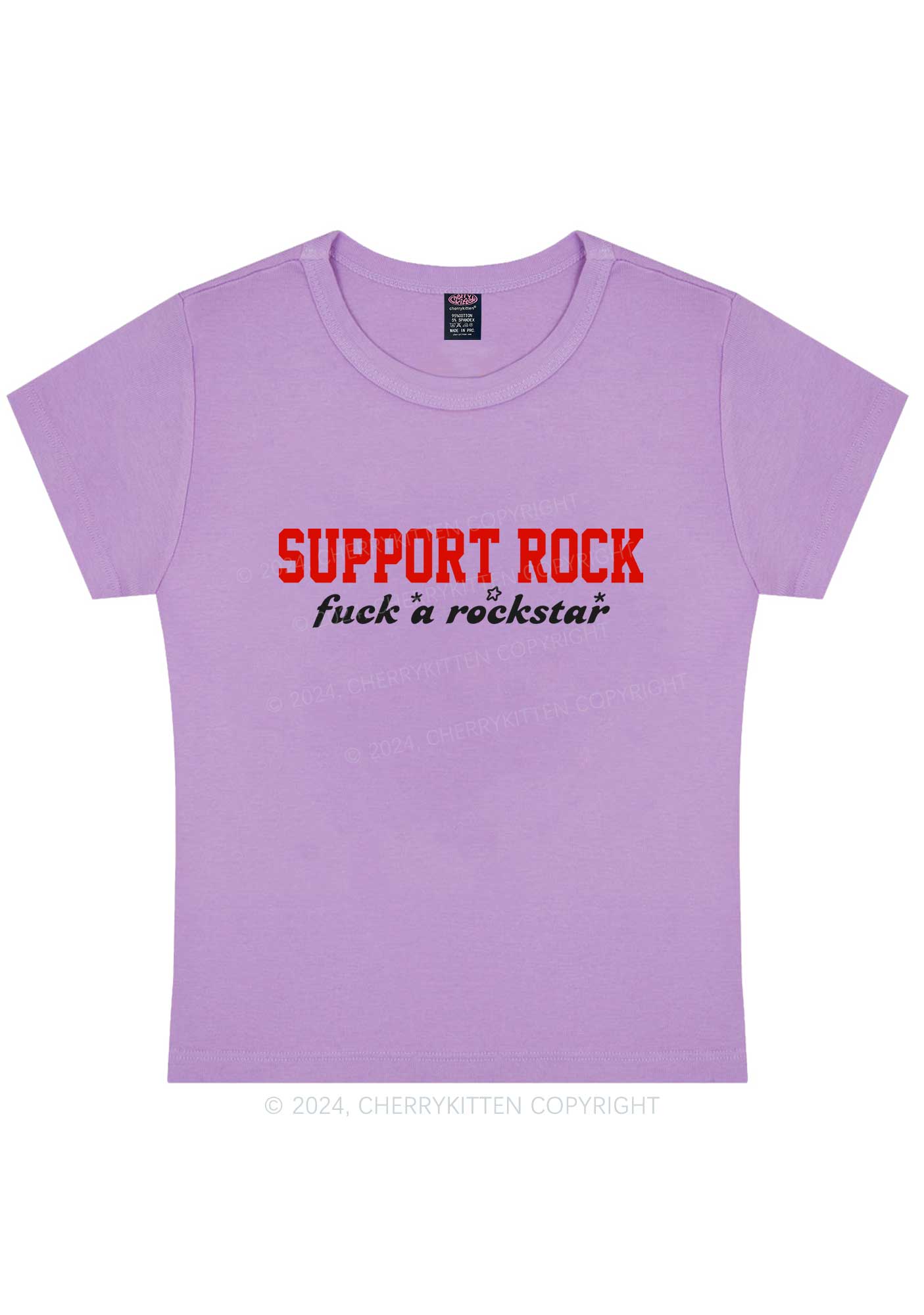 Support Rock Y2K Baby Tee Cherrykitten