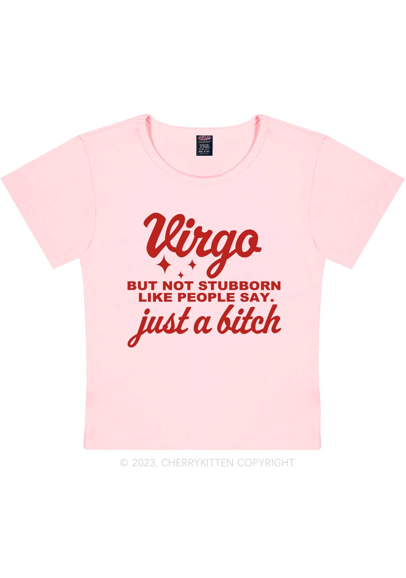 Virgo Just A Bixxh Y2K Baby Tee Cherrykitten