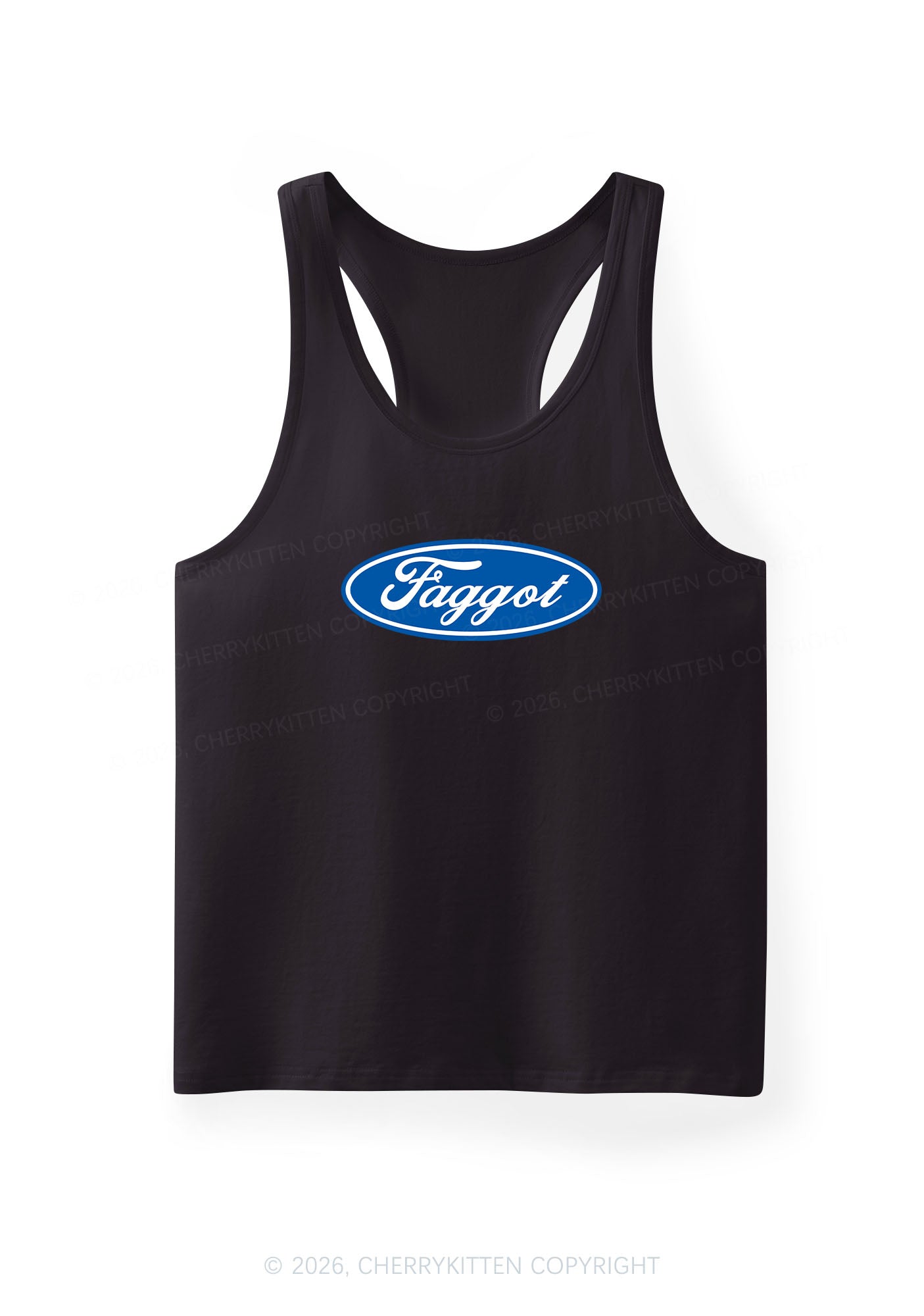 Faggot Pride Y2K Men Racerback Tank Top Cherrykitten