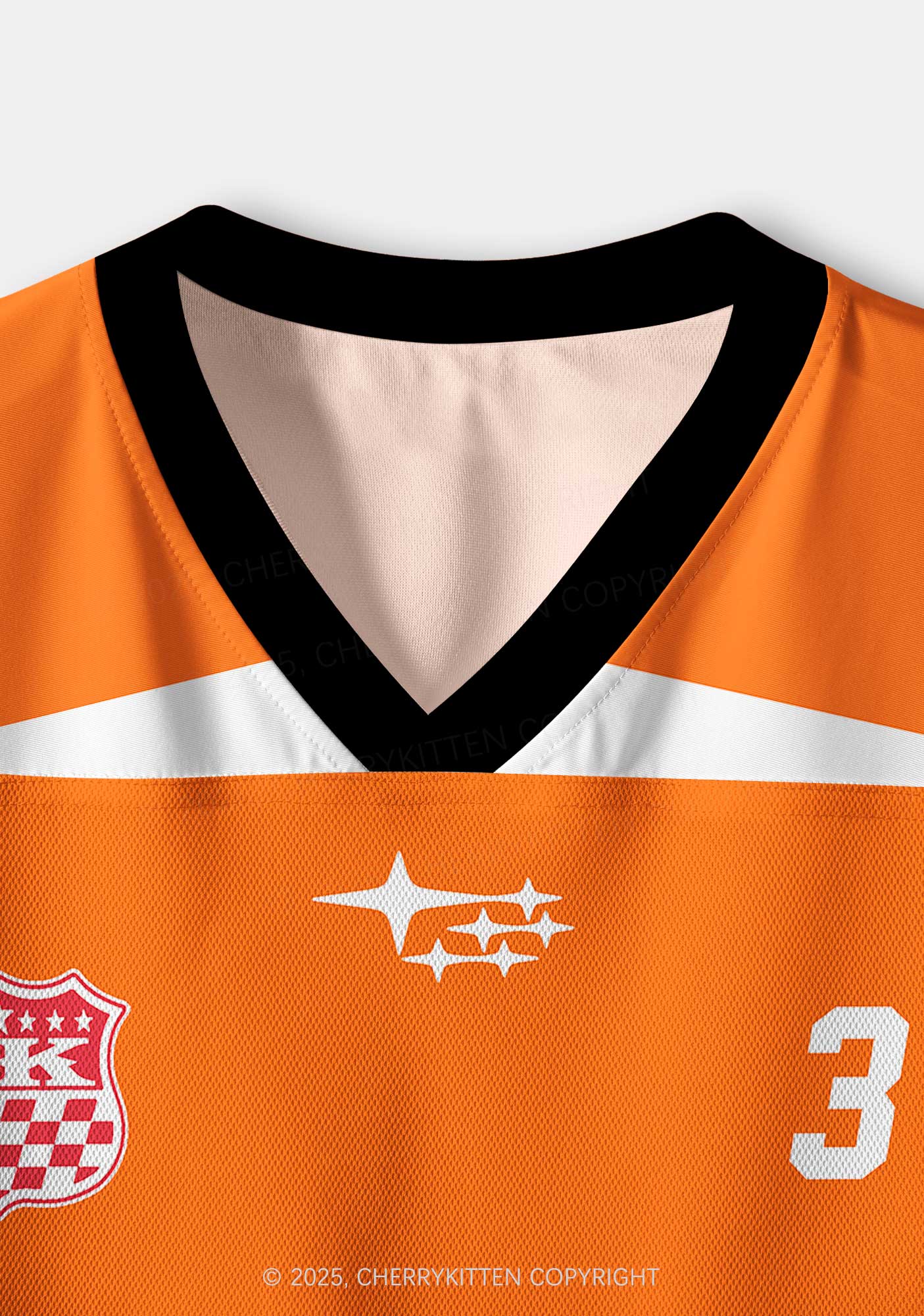 Custom Orange He Him Hole Pride Y2K Crop Sport Jersey Shirts Cherrykitten