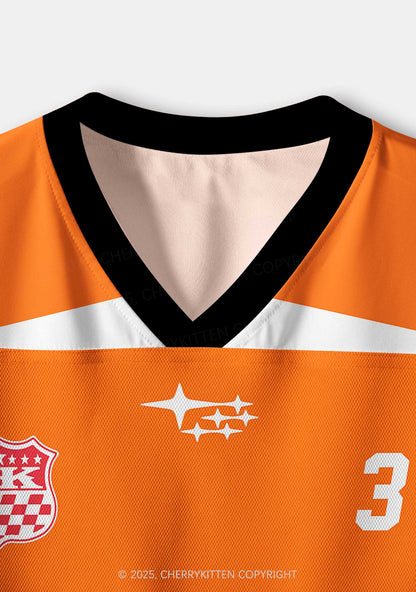 Custom Orange He Him Hole Pride Y2K Crop Sport Jersey Shirts Cherrykitten