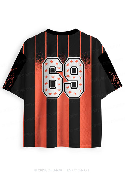 Orange Stripes Gay Son Pride Y2K Sport Jersey Shirts Cherrykitten