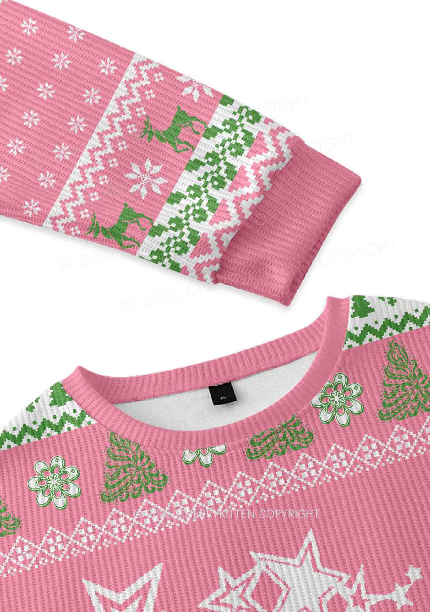 Cxxt Stars Y2K Knit Sweatshirt Cherrykitten