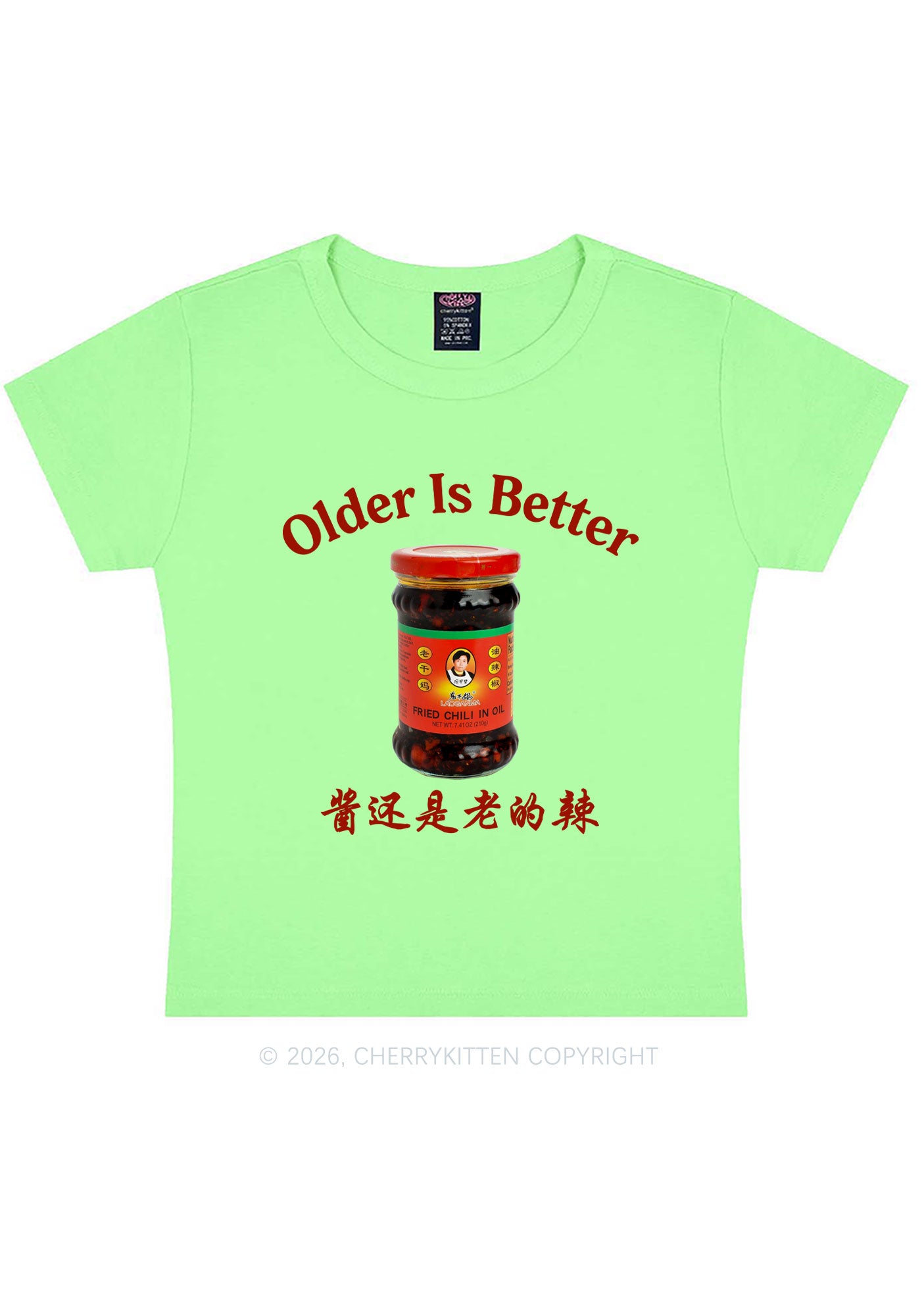 Older Is Better Y2K Baby Tee Cherrykitten