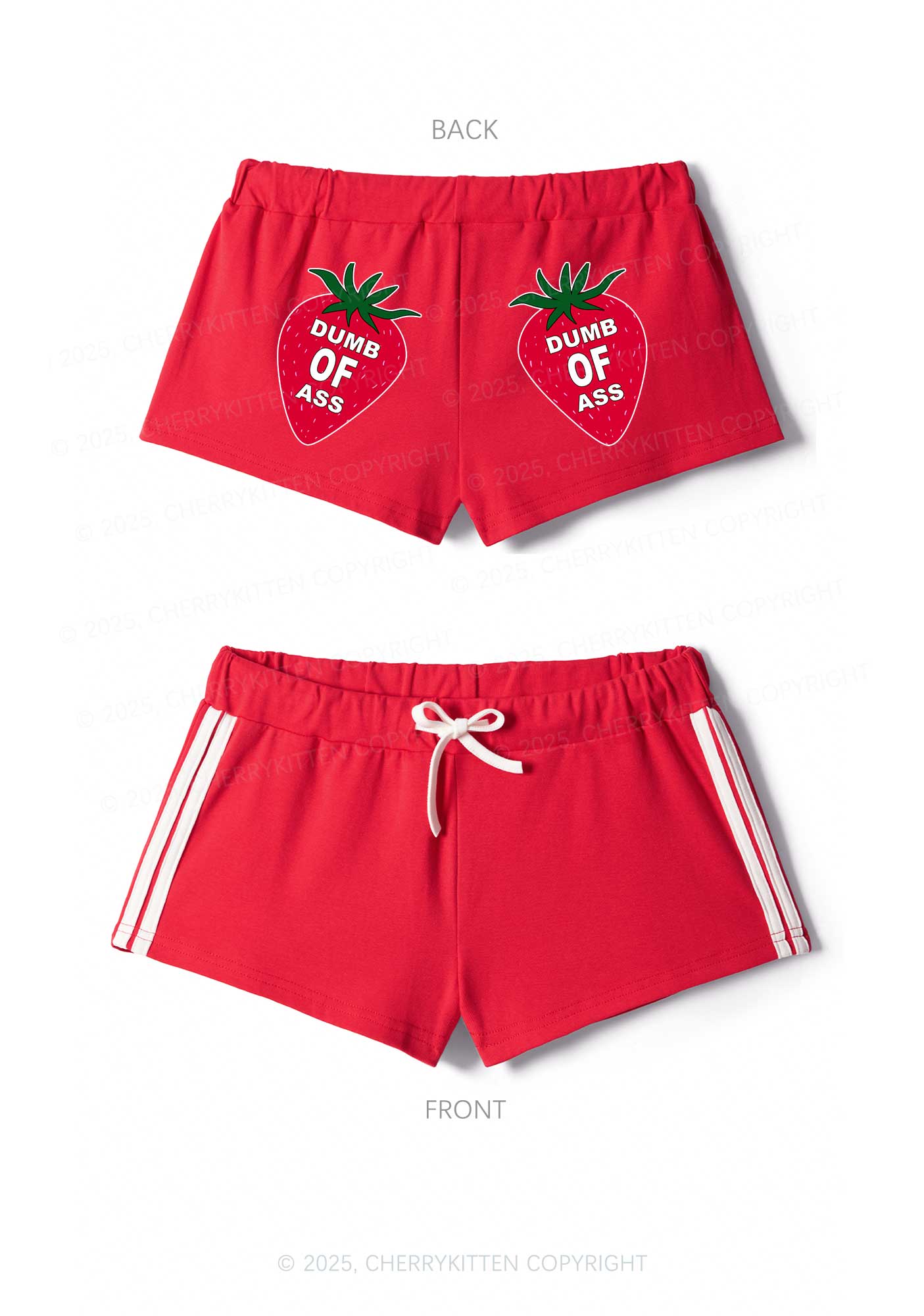 Dumb Of Axx Y2K Drawstring Mini Shorts Cherrykitten