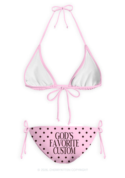 Gods Favorite Custom Y2K Print Bikini Set Cherrykitten