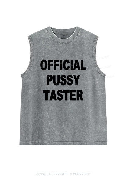 Official Puxxy Taster Y2K Washed Muscle Tank Cherrykitten