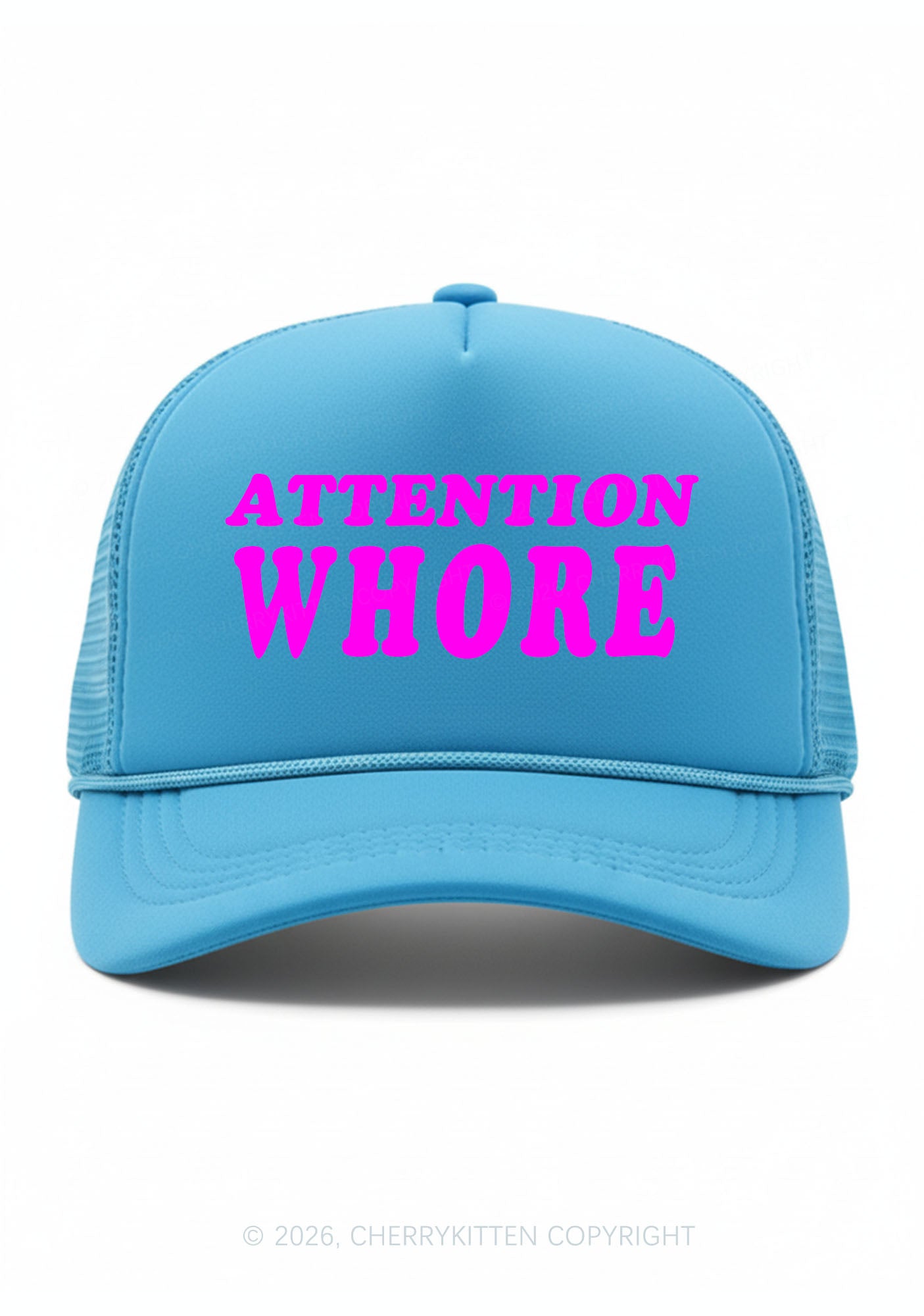 Attention Hore Y2K Trucker Hat Cherrykitten