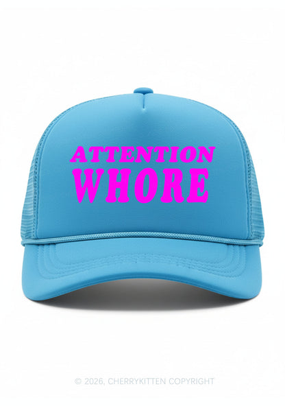 Attention Hore Y2K Trucker Hat Cherrykitten