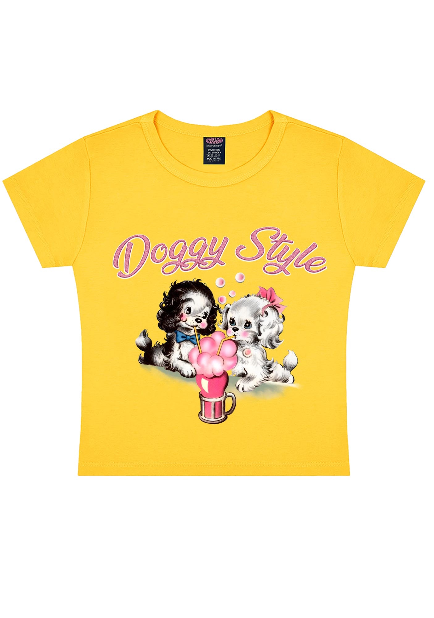 Doggy Style Y2K Baby Tee Cherrykitten