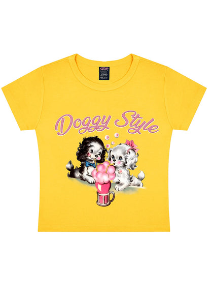 Doggy Style Y2K Baby Tee Cherrykitten