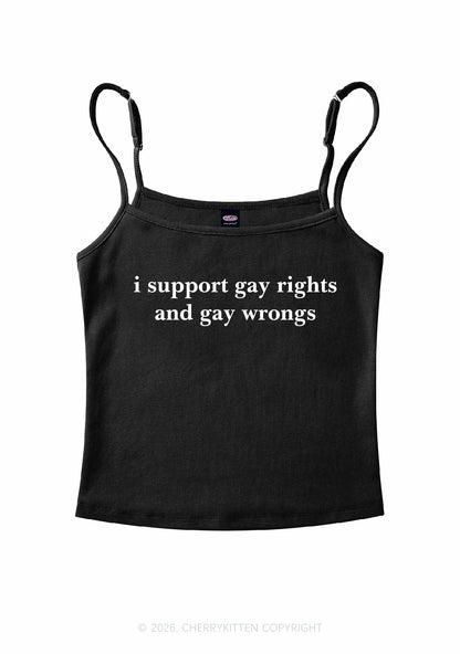 Support Gay Rights Pride Y2K Spaghetti Strap Cami Cherrykitten