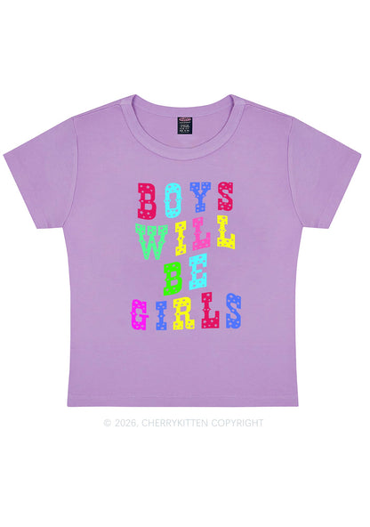 Boys Will Be Girls Pride Y2K Baby Tee Cherrykitten