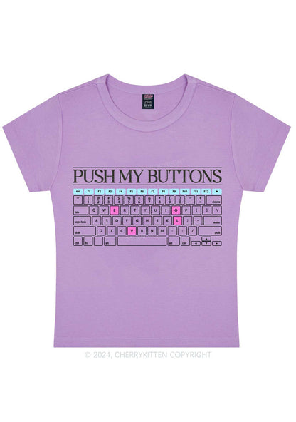 Push My Buttons Y2K Baby Tee Cherrykitten