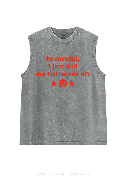 Just Had Txtties Cut Off Pride Y2K Washed Muscle Tank Cherrykitten