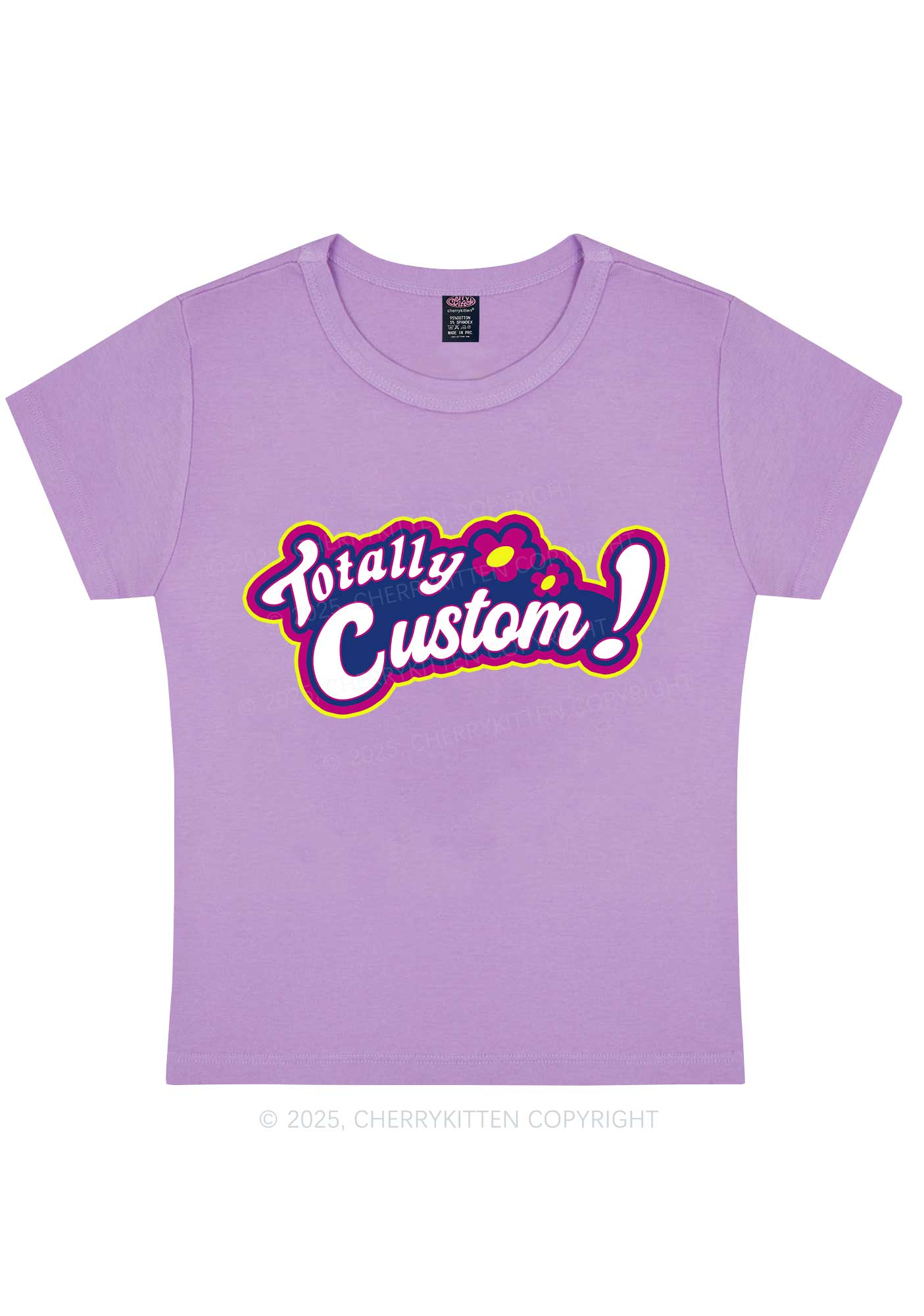 Totally Custom Y2K Baby Tee Cherrykitten