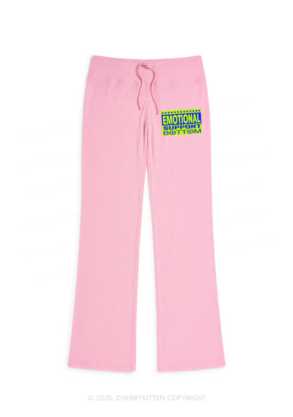 Emotional Support Bottom Pride Y2K Low Rise Drawstring Flare Pants Cherrykitten