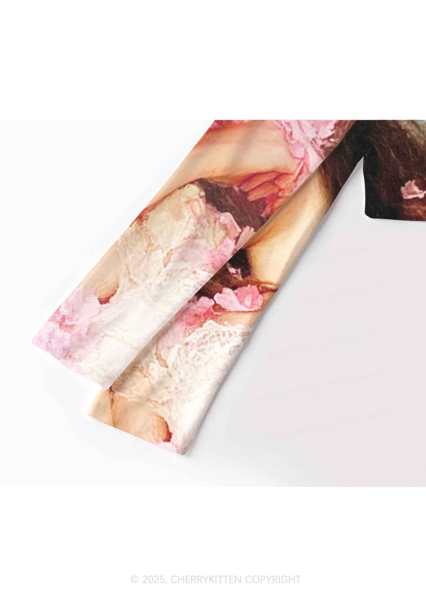 Flower Girls Y2K Mesh Long Sleeve Crop Top Cherrykitten