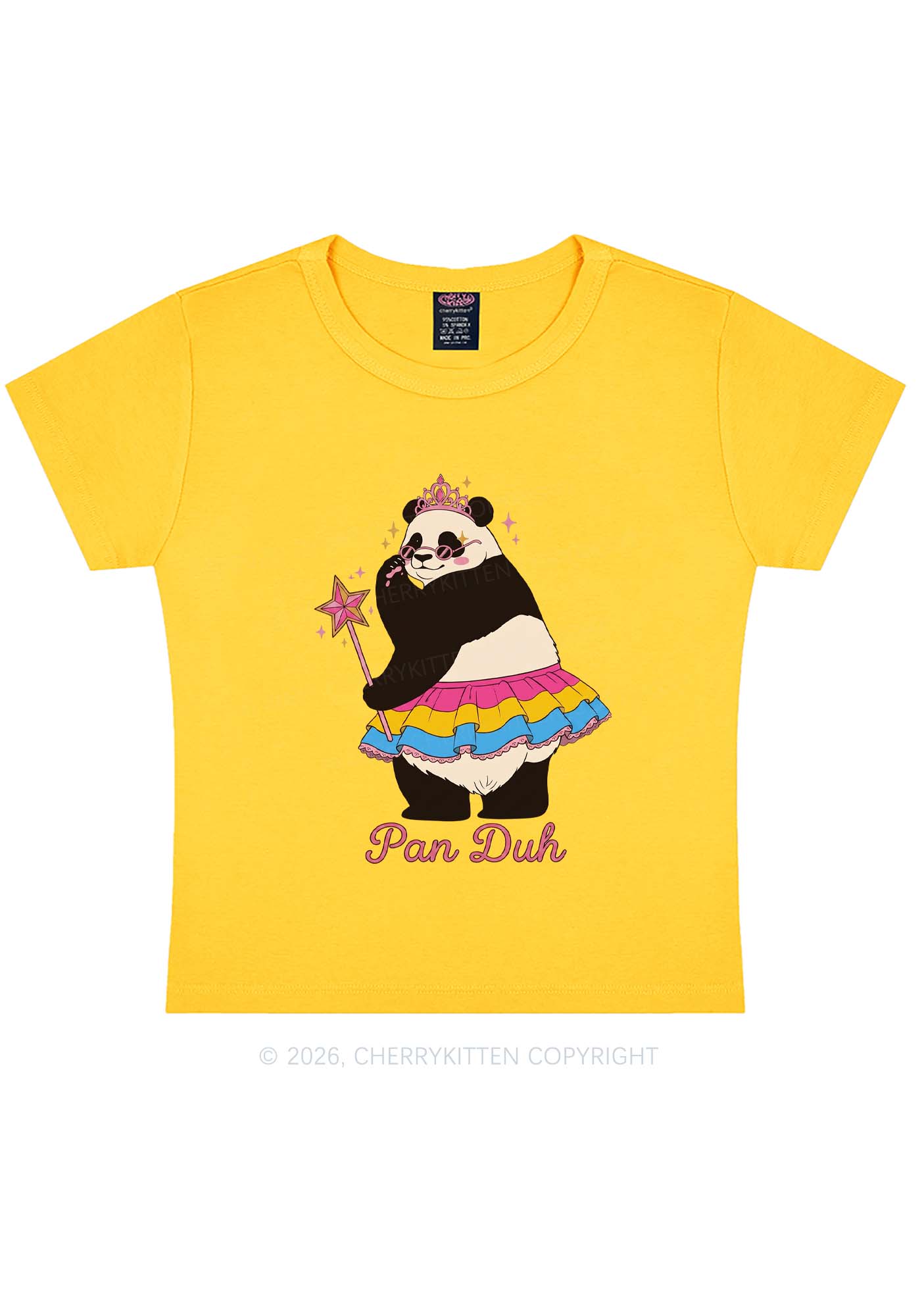 Pan Duh Pride Y2K Baby Tee Cherrykitten