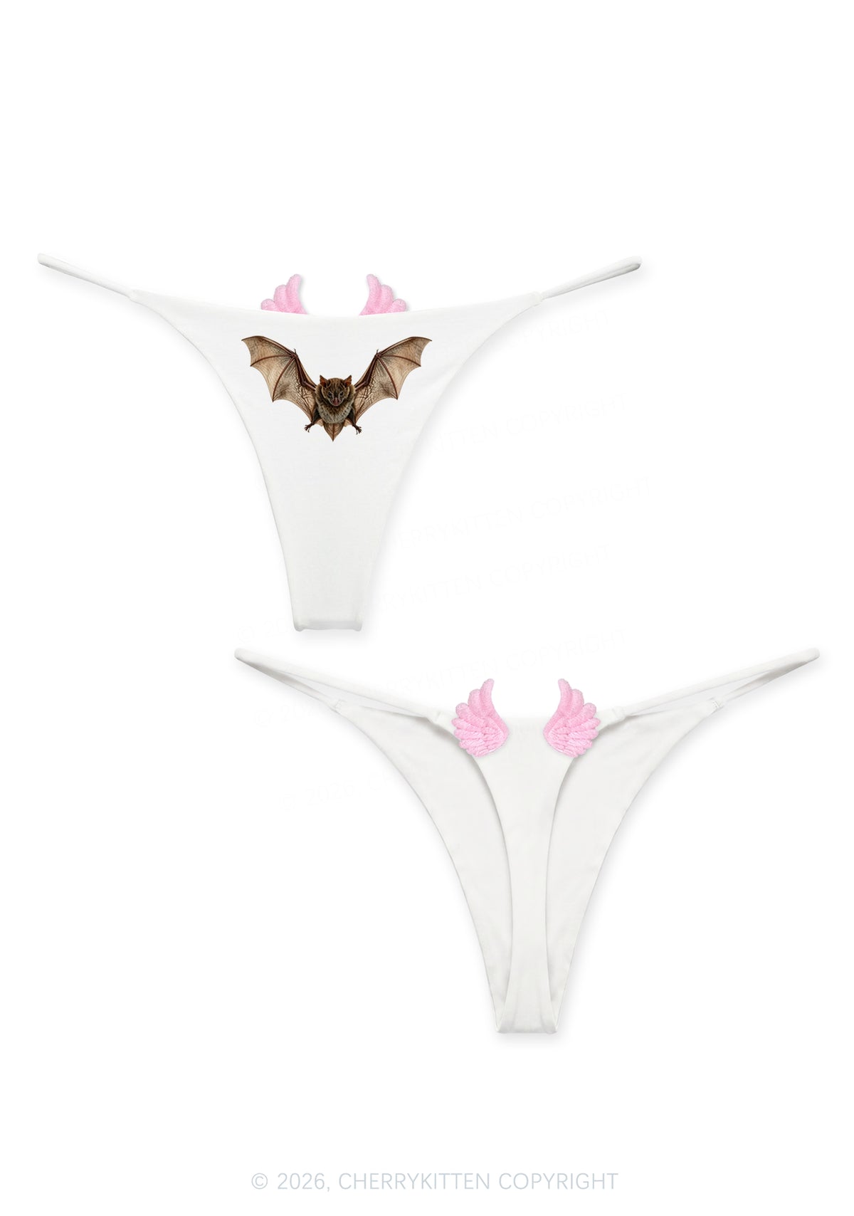 Flying Bat Y2K Goth Angel Wings Bikini String Thong Cherrykitten