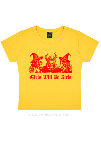 Halloween Witch Girl Y2K Baby Tee Cherrykitten
