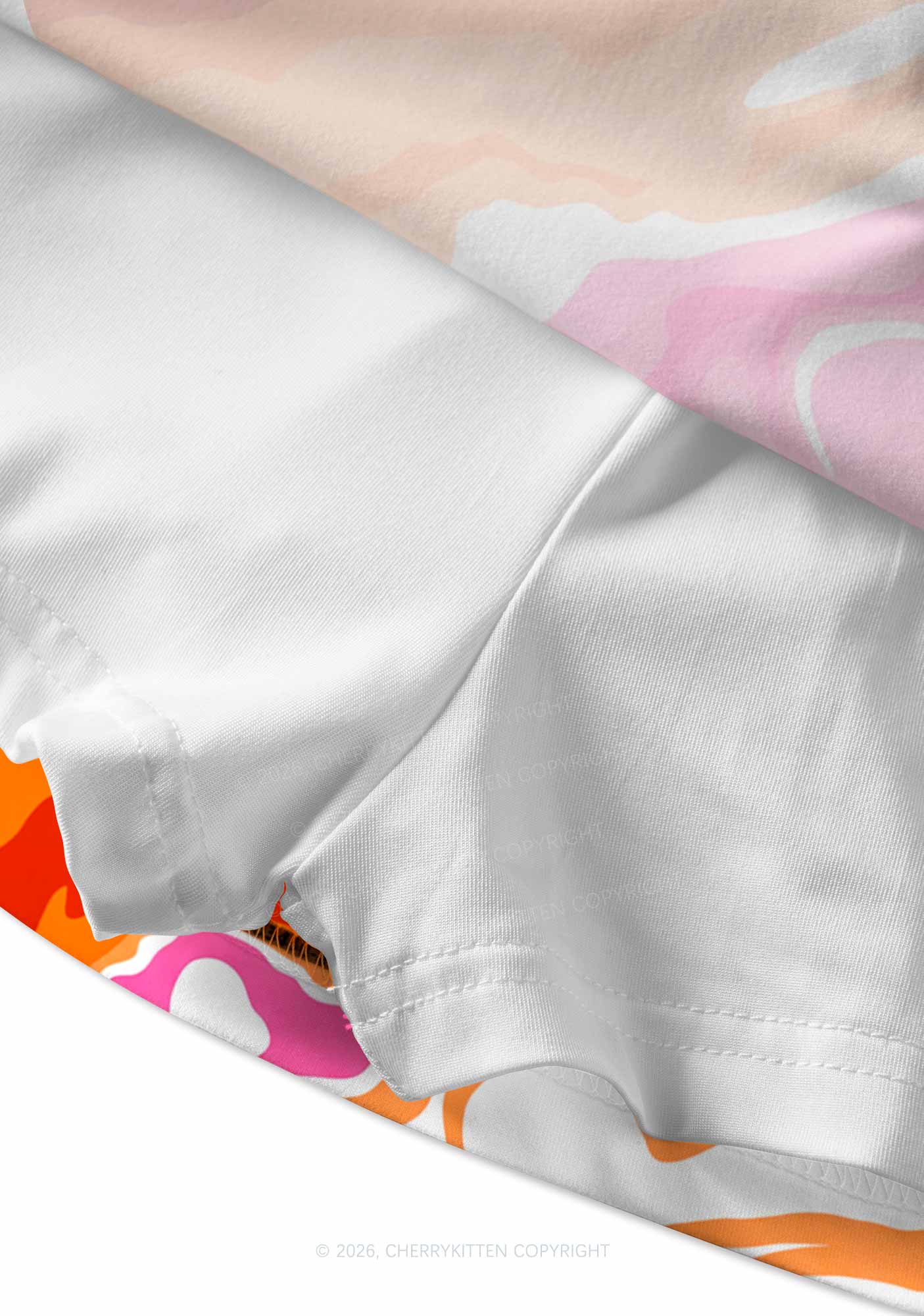 Lesbian Liquid Tie Dye Pride Y2K Print Mini Skirt Cherrykitten
