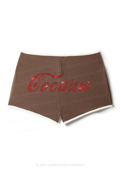 Rhinestone Special Cola Y2K Booty Shorts Cherrykitten