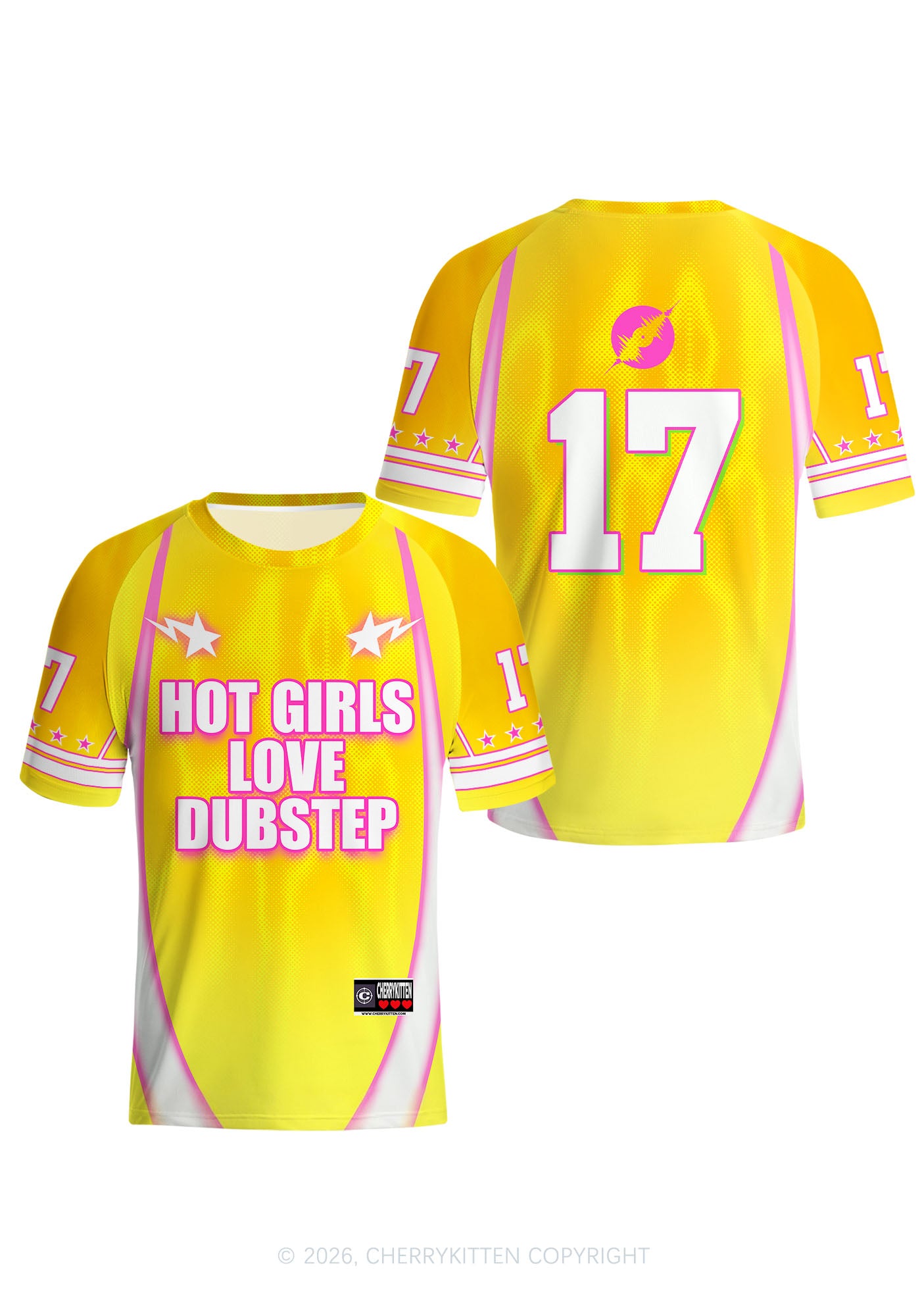 Hot Girls Love Dubstep Y2K Football Jersey Shirts Cherrykitten