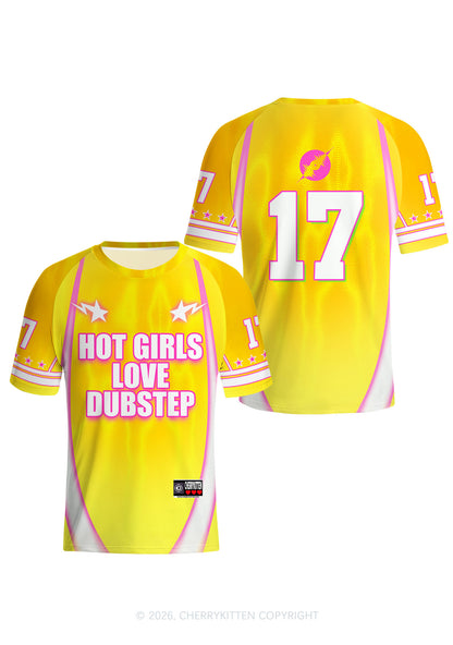 Hot Girls Love Dubstep Y2K Football Jersey Shirts Cherrykitten