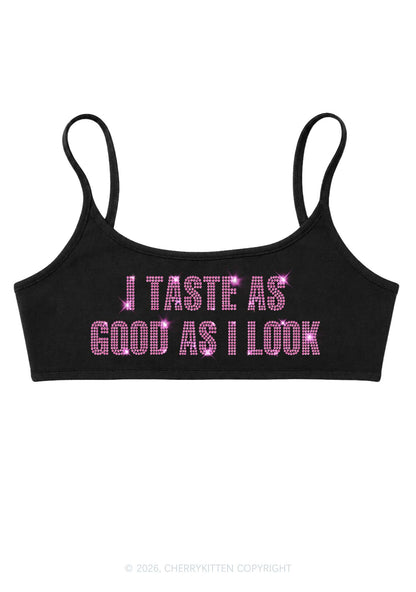 Rhinestone Taste Good Y2K Super Crop Cami Cherrykitten
