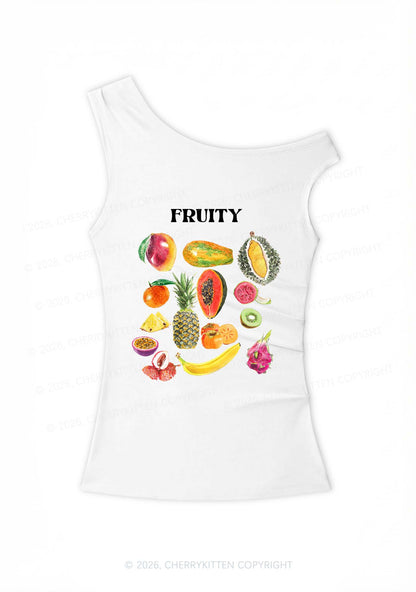 Fruity Y2K Off Shoulder Tank Top Cherrykitten