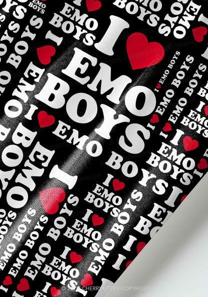 I Love Emo Boys Y2K Pet Shirts Cherrykitten