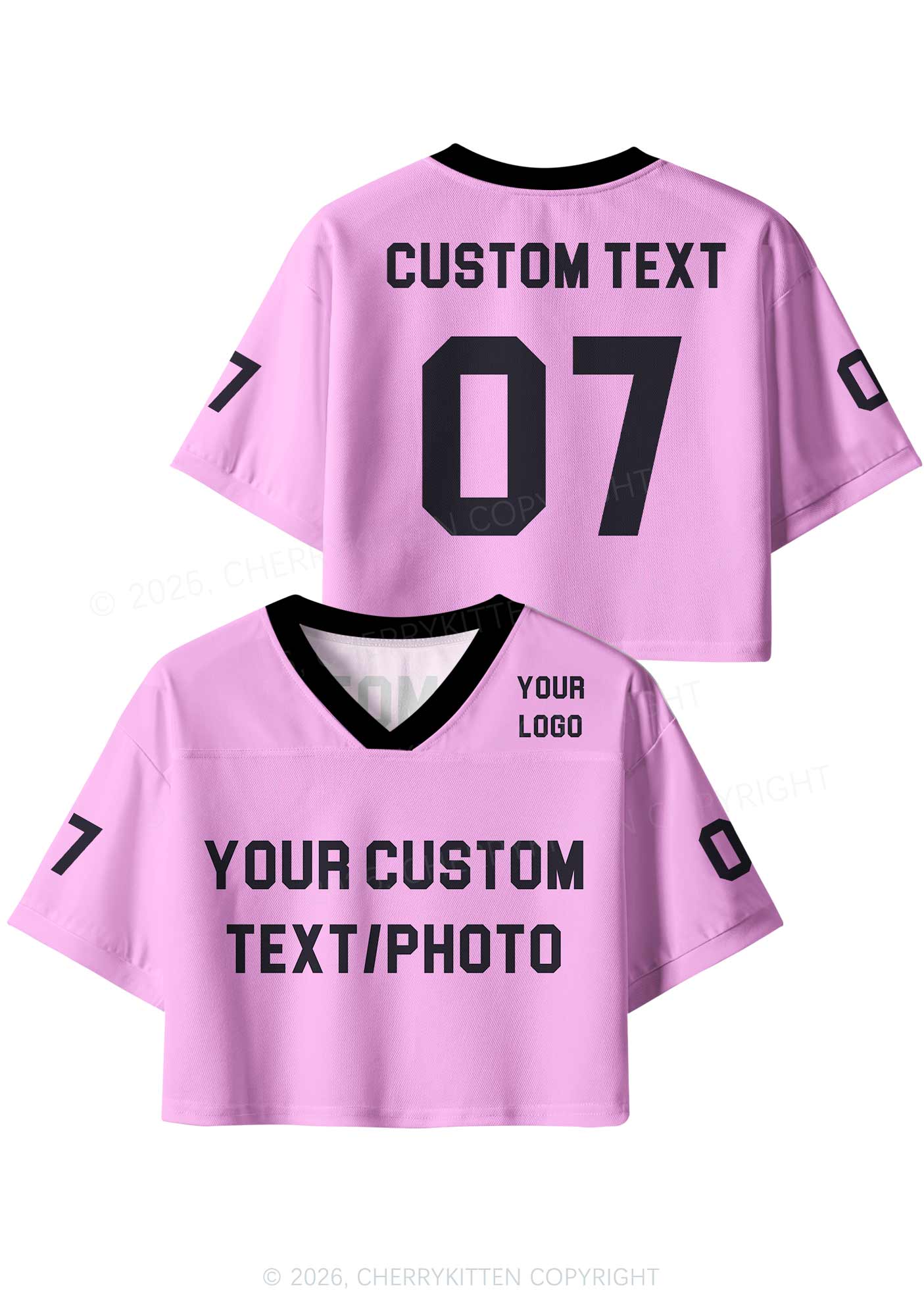 Custom All Personalized Y2K Crop Sport Jersey Shirts Cherrykitten