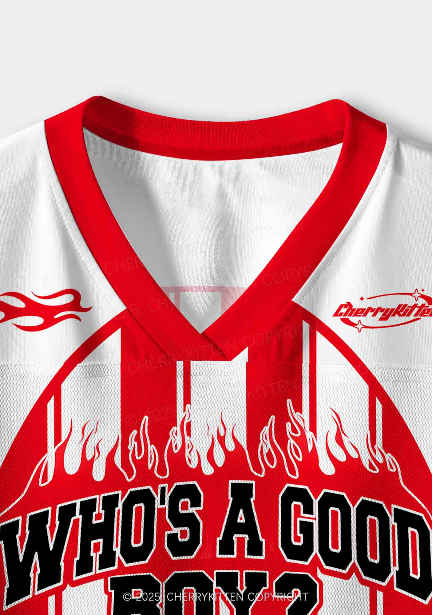 Custom Who Is Good Boy Y2K Crop Sport Jersey Shirts Cherrykitten