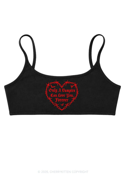 Halloween Vampire Love You Forever Y2K Super Crop Cami Cherrykitten