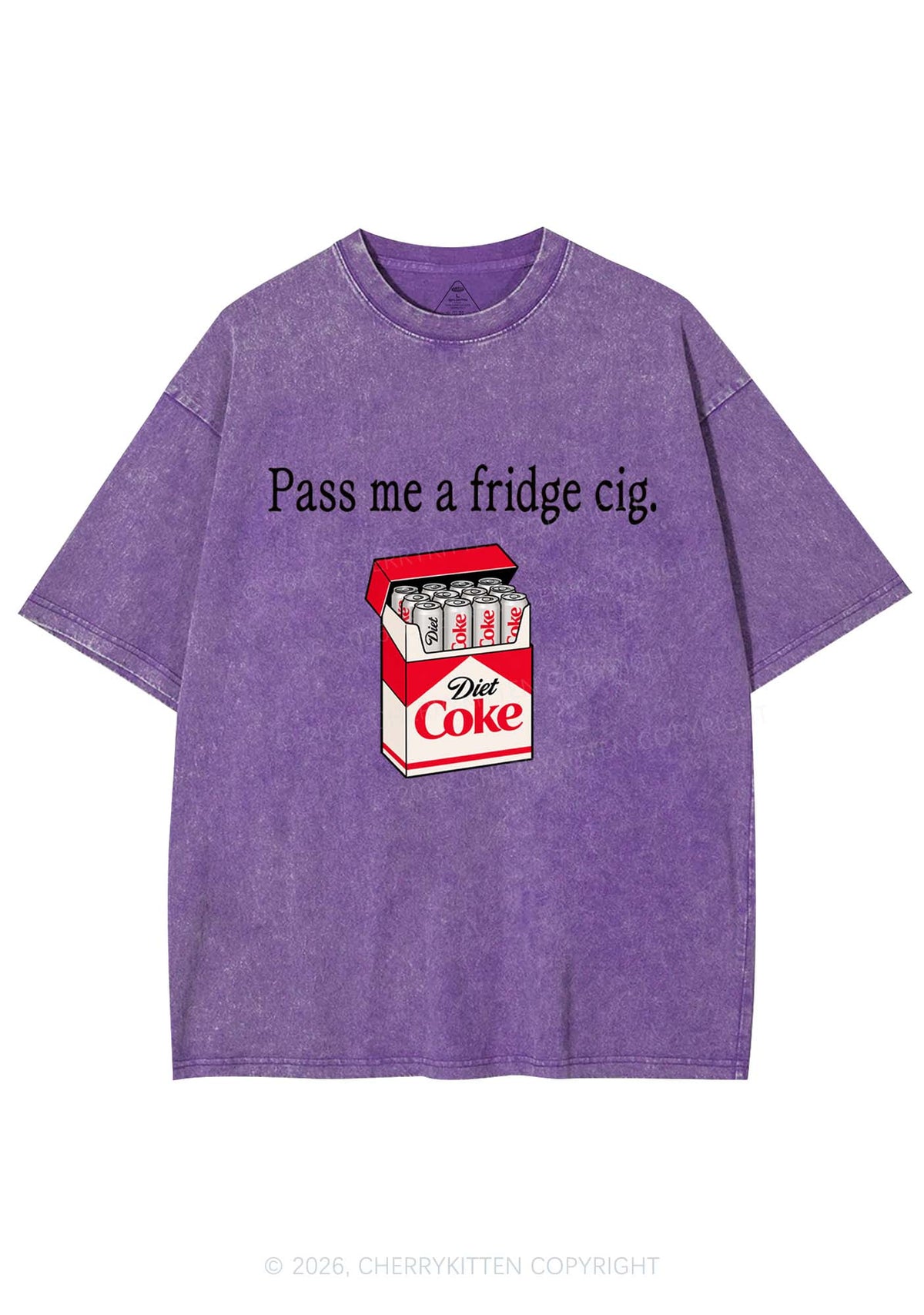 Pass Me Fridge Cig Y2K Shirts Washed Tee Cherrykitten