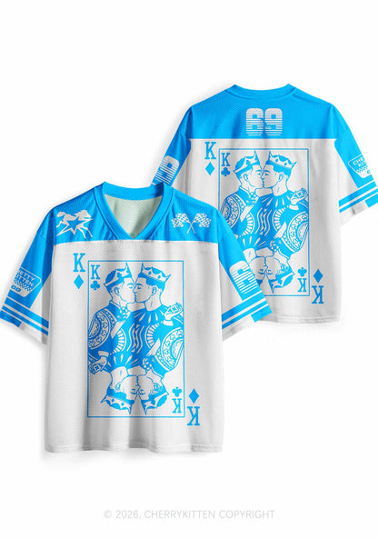 Blue Gay King Pride Y2K Sport Jersey Shirts Cherrykitten