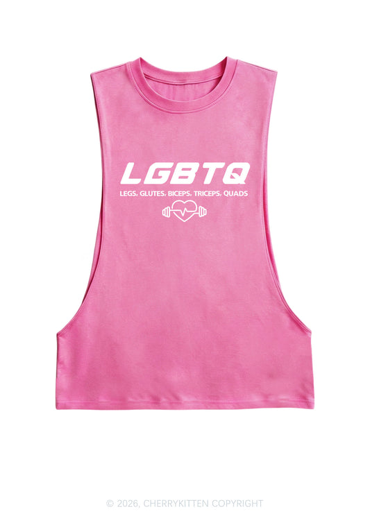 LGBTQ Heart Pride Y2K Men Muscle Side Cutoff Tank Top Cherrykitten