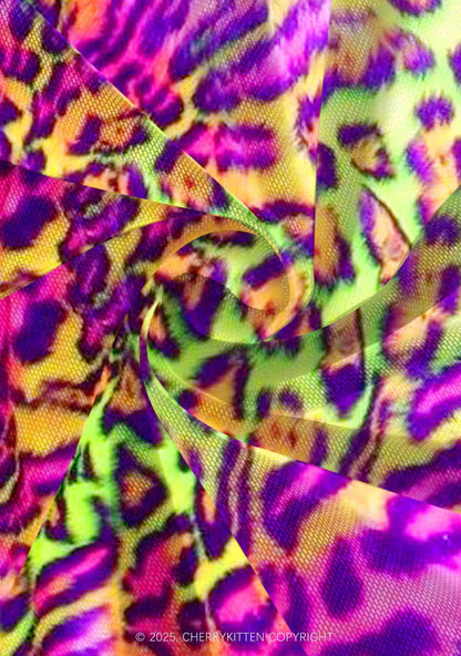 Leopard Frenzy Y2K Print Mini Layered Skirt Cherrykitten