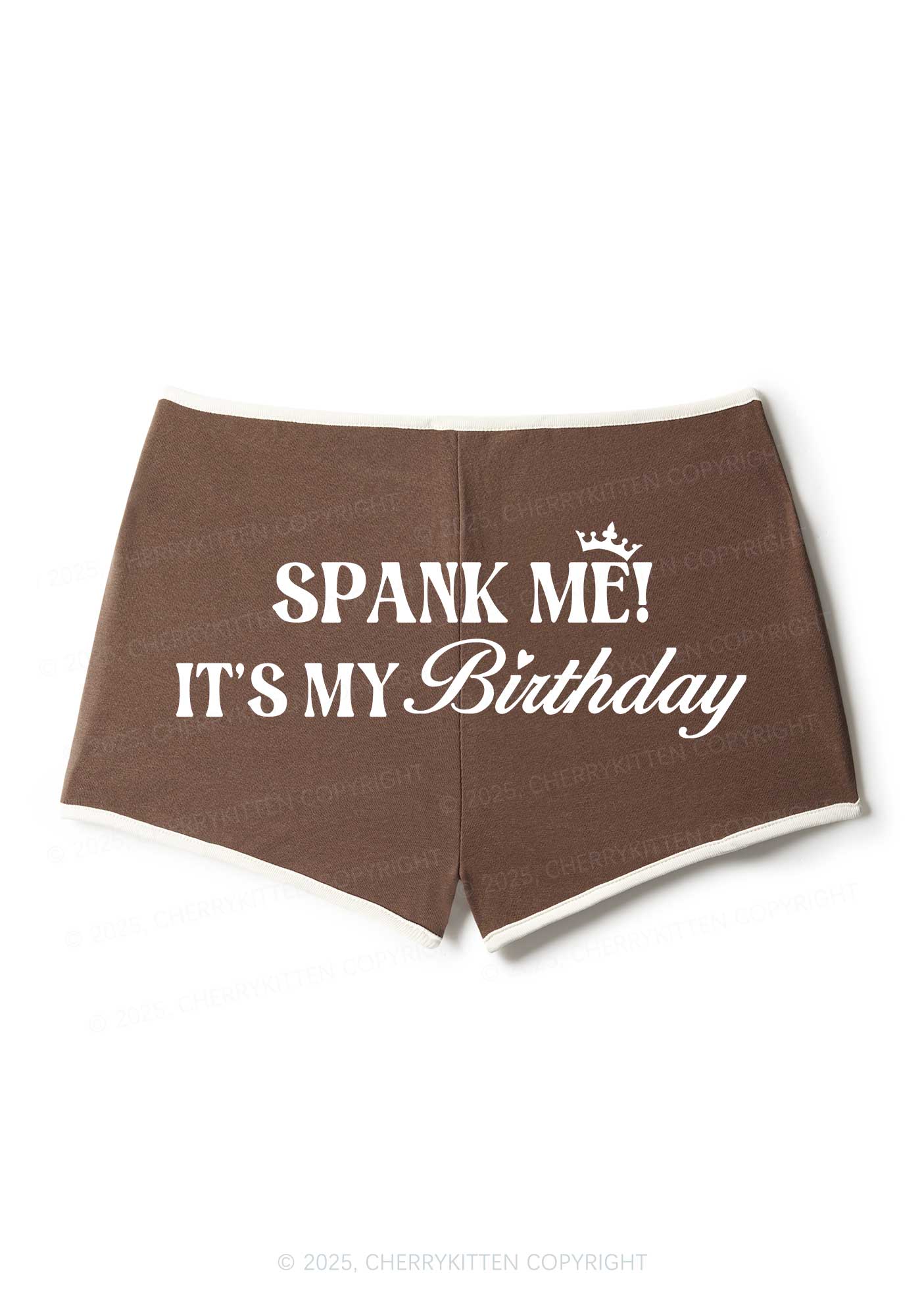 Spank Me Its My Birthday Y2K Booty Shorts Cherrykitten