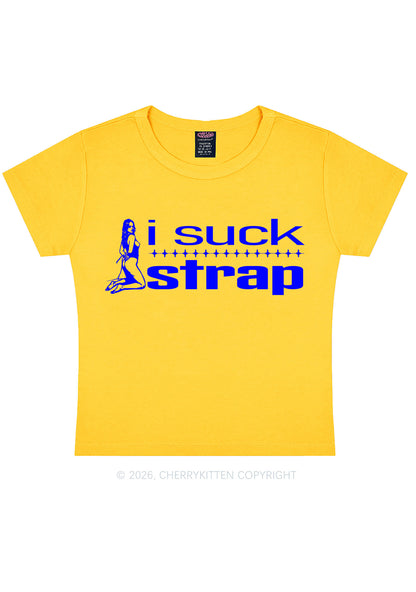 I Suck Strap Y2K Baby Tee Cherrykitten