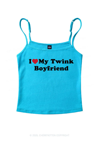 I Love My Twink BF Pride Y2K Spaghetti Strap Cami Cherrykitten