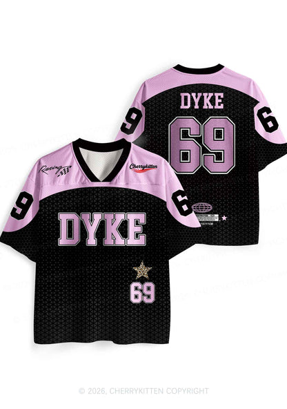 Pink Dyke Pride Y2K Sport Jersey Shirts Cherrykitten