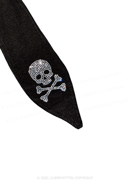 Rhinestone Ketamxxe Y2K Bunny Ear Knitted Hat Cherrykitten